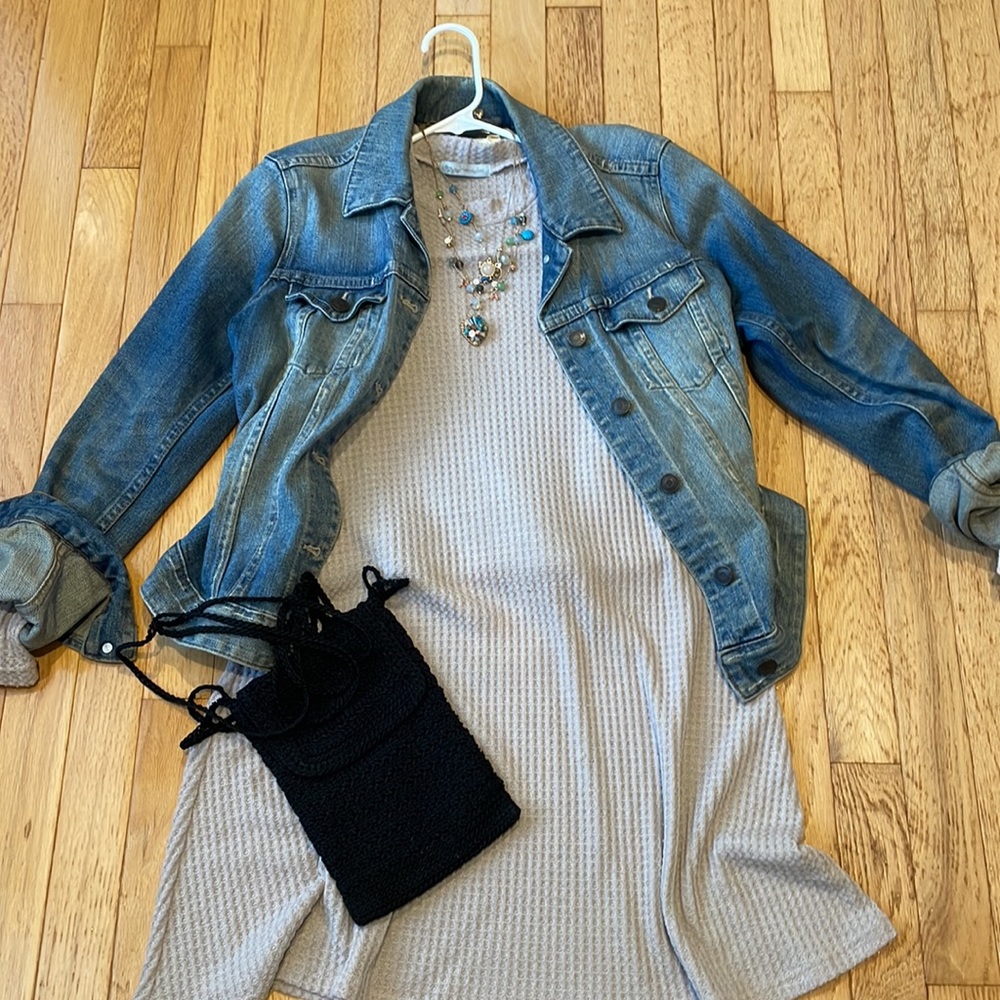 Honeybee waffle-knit dress/tunic